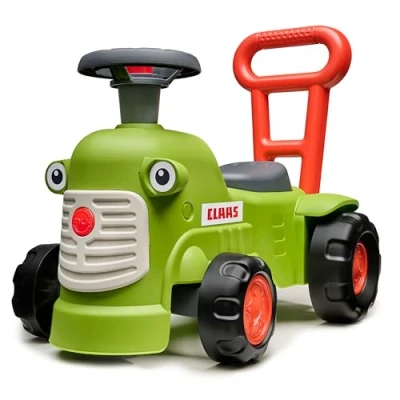Abbildung von FALK Traktor Claas mit ergonomischer Stange zur Laufhilfe ab 12 Monaten 90% recycelter Kunststoff 912