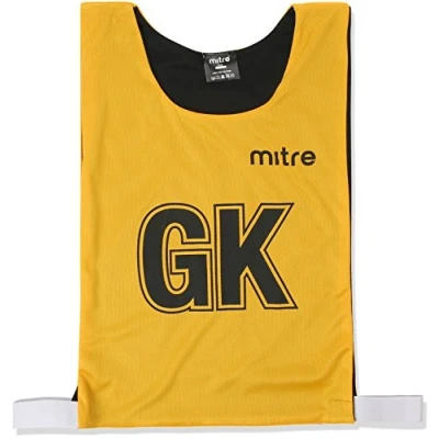 Abbildung von Mitre Netball Pro Wende Sport Trainingsleibchen für Erwachsene (7 Stück), Gelb/Schwarz, Größe L