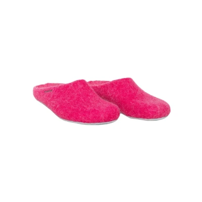 Abbildung von Magicfelt Hausschuhe AN709 für Damen &amp; Herren zweifärbige Merinowolle Pantoffeln mit Rutschfester anatomischer Sohle Unisex Filzpantoffeln Pink 41
