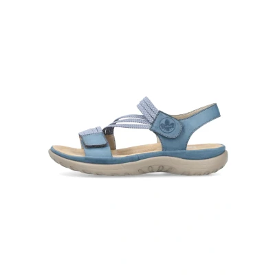 Abbildung von Rieker Riemensandalette, Damen, Größe: 35, Blau Schuhe