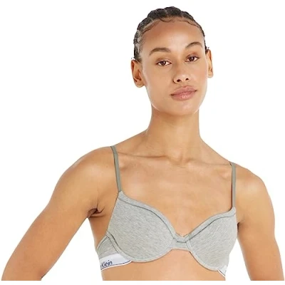 Abbildung von Calvin Klein Underwear Modern Tshirt BH, Damen, Größe: 75B, Grey heather