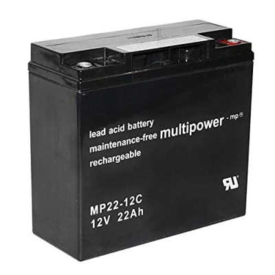 Abbildung von Multipower Blei Akku MP22 12C Pb 12V 22AH 22000mAh Zyklenfest, M5