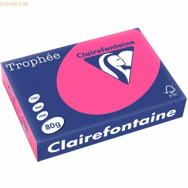 Abbildung von Clairefontaine Kopierpapier Trophee A4 80g/qm VE=500 Blatt neonrosa