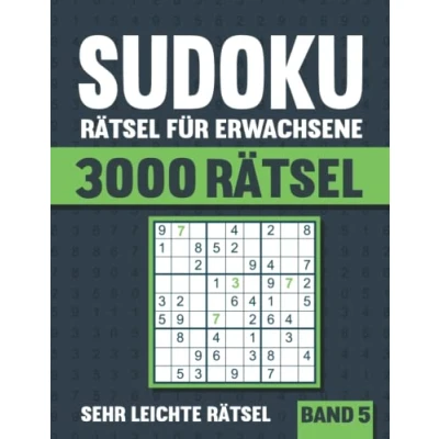 Abbildung von 3000 Sudoku Rätsel für Erwachsene: Großes Buch mit sehr leichten Rätseln Lösungen Vol. 5