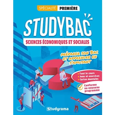 Abbildung von Studybac Sciences économiques et sociales Spécialité Première: Préparer son Bac apprendre en s&#039;amusant