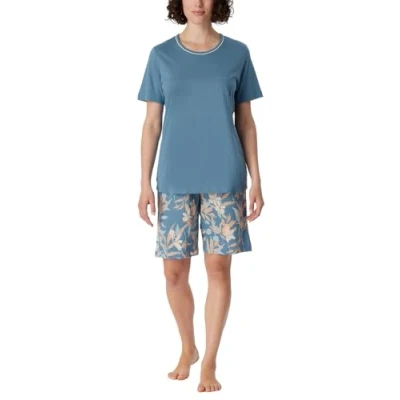 Abbildung von Schiesser Comfort SET Nachtwäsche Set, Damen, Größe: 38, Blaugrau