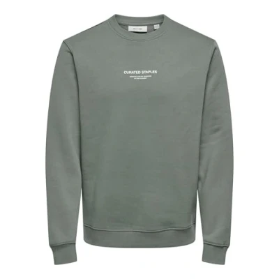 Abbildung von ONLY &amp; SONS Herren ONSCURATED REG Crew Neck Sweat Sweatshirt, Castor Gray, XL