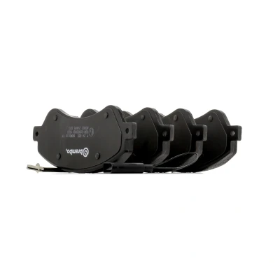 Abbildung von BREMBO P 24 065 Bremsbelagsatz inkl. Verschleißwarnkontakt mit Bremssattelschrauben Zubehör FORD: Transit Mk6 Bus, Kastenwagen