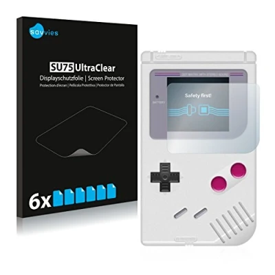 Abbildung von Savvies 6 Stück Schutzfolie für Nintendo Gameboy (1989) Displayschutz Folie Ultra Transparent