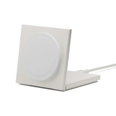 Abbildung von Native Union Rise Magnetisches Kabelloses Ladegerät Qi2 zertifiziert &amp; MagSafe kompatibel Faltbares Ladepad Ständer für iPhone 16/15/14/13 andere Qi kompatible Geräte Bis zu 15W (Sandstein)