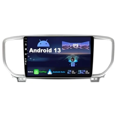 Abbildung von SXAUTO Android 13 IPS Autoradio Passt für KIA KX5 / Sportage 4 (2016 2019) Eingebaut Carplay/Android Auto Rückfahrkamera KOSTENLOS 2G+32G Lenkradsteuerung DAB Fast Boot WiFi 4G 2 Din 9 Zoll
