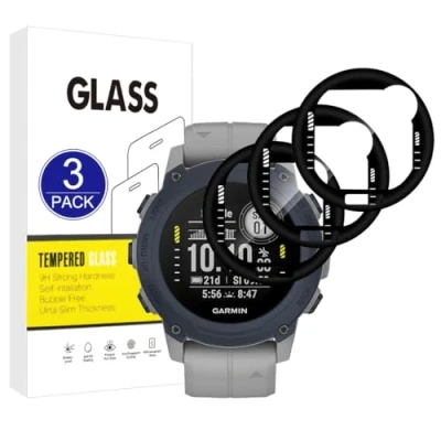 Abbildung von X Dision [3 Stück] Displayschutzfolie kompatibel mit Garmin Descent G1 Solar,[Kratzfest, High Definition][3D Curved Full Cover] Schutzfolie für Solar
