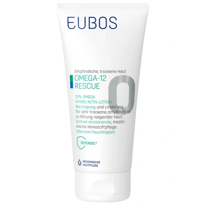 Abbildung von Eubos OMEGA12 Rescue 12% Omega Hydro Activ Lotion Badezusatz, Größe: 200 ml, Weiß
