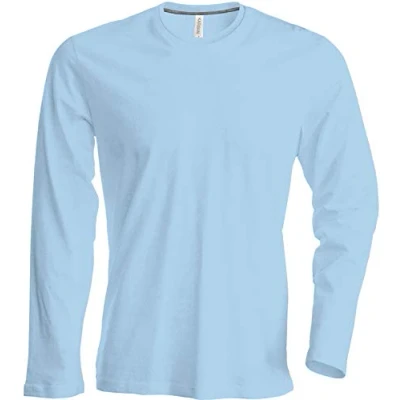 Abbildung von Herren T Shirt Langarm Rundhals Shirt, Leicht Körperbetont, in 20 Farben und Den Größen S, M, L, XL, 2XL, 3XL u. 4 XL