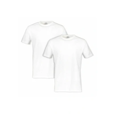 Abbildung von Lerros Rundhals Doppelpack Regular FIT Tshirt basic, Herren, Größe: Small, White