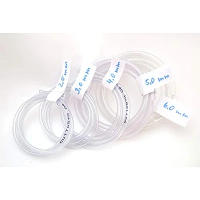 Abbildung von (4.00 ?/m) Benzinschlauch Kraftstoffschlauch transparent 1 Meter x innen 2,5 3 4 5 6 mm Set