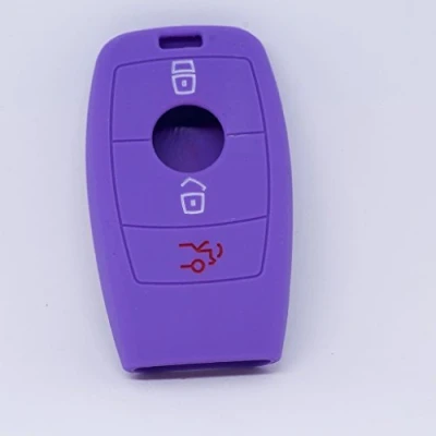 Abbildung von Soft Case Schutz Hülle Auto Schlüssel für Mercedes Benz E Klasse W213 S213 C238 A238 Smartkey/Farbe: Lila