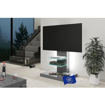 Abbildung von Design Fernsehtisch H 444 Hochglanz Schrank Möbel TV Rack Halterung, Farbe:Grau