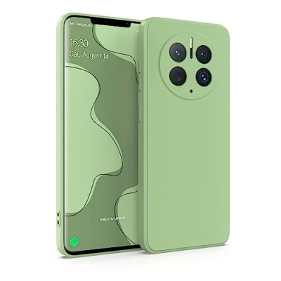 Abbildung von MyGadget Hülle für Huawei Mate 50 Pro robuste Silikon Schutzhülle TPU Case Slim Silikonhülle Back Cover Kratzfest Handyhülle Matt Grün
