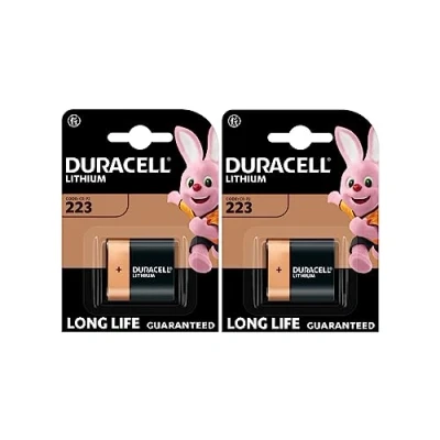 Abbildung von 2 x Duracell 223 Lithium Batterien (2 Blister mit 1 Batterie), (CR P2)