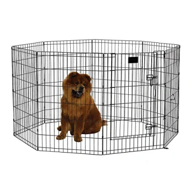 Abbildung von MidWest Homes for Pets 550 36DR Laufstall und Spielgehege für Hunde, mit Tür, 61 x 91 cm, schwarze E Beschichtung
