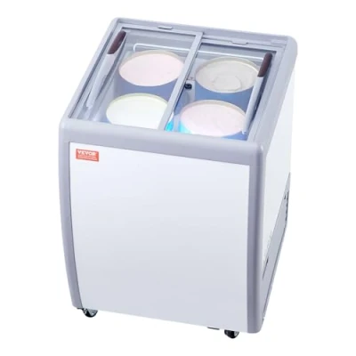 Abbildung von VEVOR 158L Kommerzielle Eisvitrine Gelato Tauch Gefrierschrank Eiscreme Vitrine