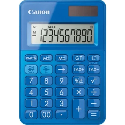 Abbildung von Canon Tischrechner LS 100K 10 stellig Solar/Batteriebetrieb blau