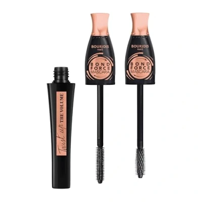 Abbildung von Bourjois Twist Up The Volume Bond Force, Black, Mascara, Lash Bonding Formula, Instantly Adds and Length, Thicker Stronger Lashes, Twistable Mascara Brush, 8 ml