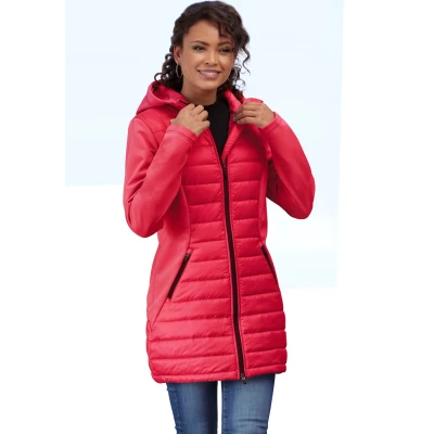 Abbildung von vivance active Steppjacke mit Ärmeln und Einsätzen aus Softshell Material