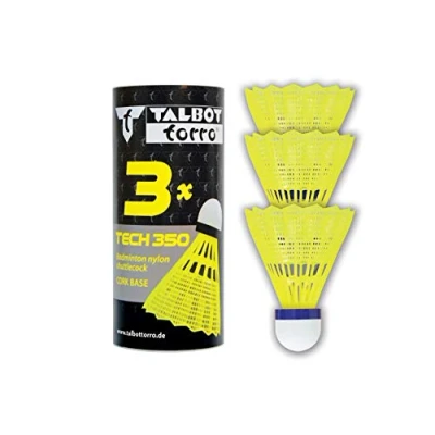 Abbildung von Talbot Torro Tech 350 Badminton Federbälle 3 Stück