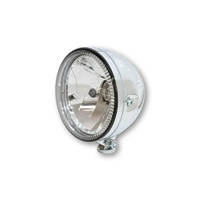 Abbildung von Highsider H4 Hauptscheinwerfer Ø145mm mit LED Skyline chrom unten