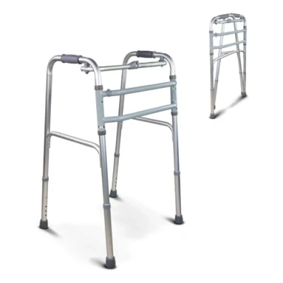Abbildung von Mobiclinic®, Gehhilfe, Mezquita, Europäische Marke, Gehbock, Klappbar, Leichtgewicht, Höhenverstellbar, Gehhilfe für Senioren, Aus Aluminium, Rutschfest, Ergonomische Griffe, Bis 100 kg, Silber