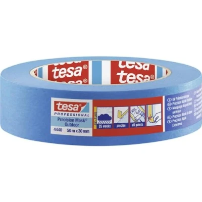 Abbildung von tesa Präzisionskrepp 4440 Außen UV PLUS glatt blau L.50m B.30mm Rl.TESA (04440 00002 00)