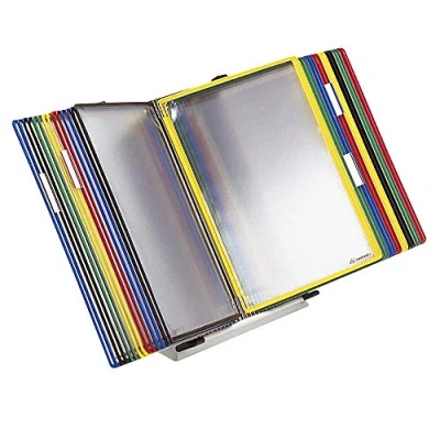 Abbildung von Tarifold Tischsichttafel Set Metal 434309 DIN A4 30 Taschen Sortiert (blau, rot, gelb, grün, schwarz)