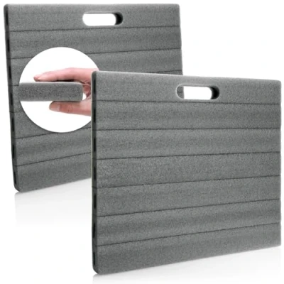 Abbildung von com four® 2x Kniekissen für den Garten Kniematte die Gartenarbeit Kniepolster Handwerk und Freizeit Knieschutzmatte (anthrazit)