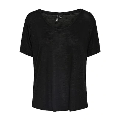 Abbildung von Pieces Pcnollie Tshirt basic, Damen, Größe: Medium, Black