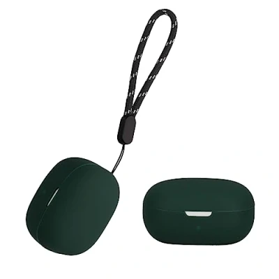 Abbildung von kwmobile Hülle kompatibel mit Anker Soundcore P20i Kopfhörer Case TPU Silikon Cover Schutzhülle in Dunkelgrün