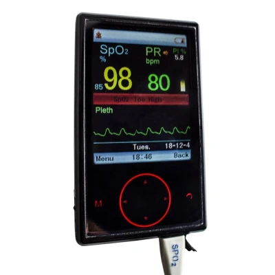 Abbildung von Mobiclinic Pulsoximeter, digitales Fingerpulsoximeter, TFT Display, Lithium Akku, Schwarz