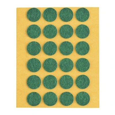Abbildung von peha Filzgleiter Kratzschutz f. Vasen und Deko Gegenstände selbstklebend, Soft 1,0 mm stark, grün, rund 13 (24 STK.)