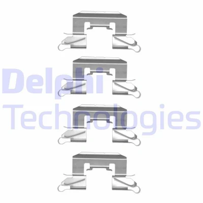 Abbildung von DELPHI LX0507 Zubehörsatz, Scheibenbremsbelag MAZDA: 2 Limousine, 3 Hatchback, Schrägheck, FORD: FIESTA 6, SUZUKI: SWIFT 4