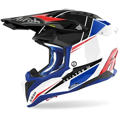 Abbildung von airoh AVIATOR 3 PUSH BLUE/RED GLOSS XL