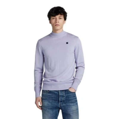 Abbildung von G Star CORE MOCK Strickpullover, Herren, Größe: Medium, Icelandic blue