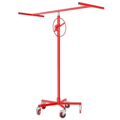 Abbildung von Wiltec Plattenheber bis max. 68 kg, Höhe 196 330 cm, Montagehilfe für Trockenbau, Paneelheber mit 5 Rädern Feststellbremse