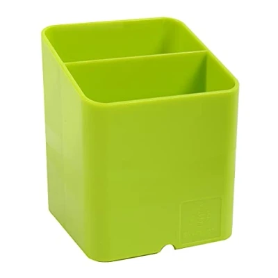 Abbildung von Exacompta 67725D Premium Stiftehalter Pen Cube mit 2 Fächern für mehr Ordnung auf dem Schreibtisch Stifteköcher Stiftebox Aufbewahrungsbox Organizer anisgrün