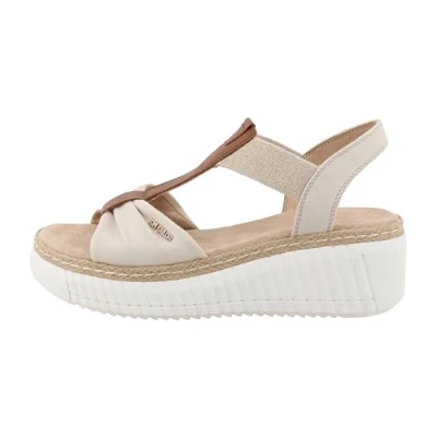 Abbildung von TOM Tailor Licence Plateausandalette, Damen, Größe: 37, Offwhite Schuhe