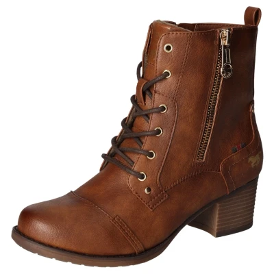 Abbildung von Mustang Schnürstiefelette cognac, Damen, Größe: 37, Cognac Schuhe
