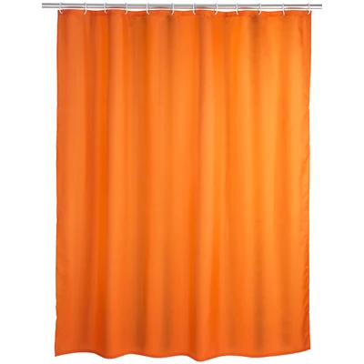 Abbildung von WENKO Duschvorhang Uni Orange Breite 180 cm, Höhe 200 waschbar
