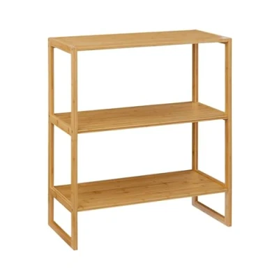 Abbildung von 7H SEVEN HOUSE Estantería de Bambú Con 2 Niveles Modulares Regal aus Bambus mit Ebenen, Holz, 84x69.7x20cm