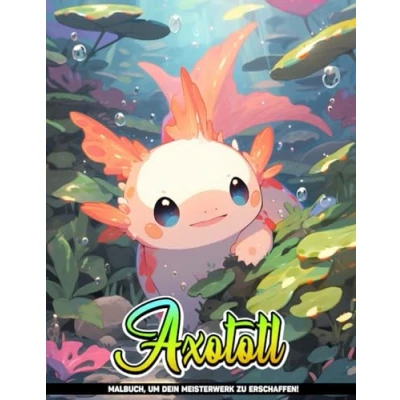 Abbildung von Axolotl Malbuch Für Erwachsene: Und Meerestier Malvorlagen Zur Beruhigung Stressabbau, Spaß Entspannung, Geschenke Frauen Erwachsene.