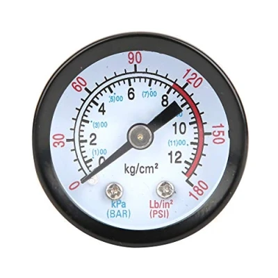 Abbildung von fasient1 Druckmessgerät für Luftkompressorteile, rundes Manometer, 0 180 PSI, Instrumentendruckmessgerät Y40 Iron Shell Schraubkompressor, Kolbenkompressor